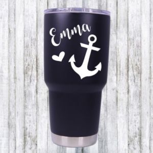 Custom Nautical First Name Sticker Decal 4 Yeti
